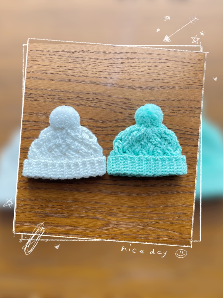 バゲット編みニット帽