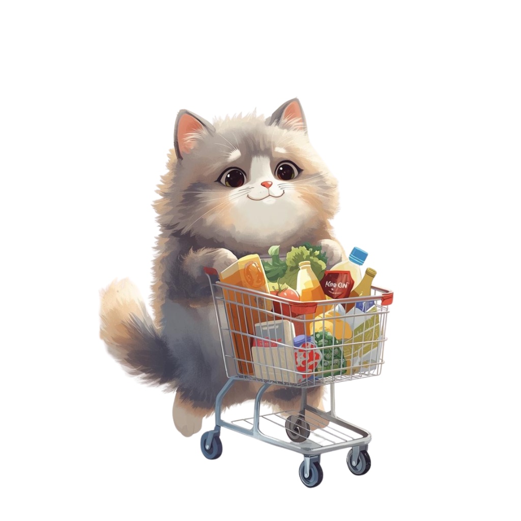 猫の1日 〜パステル絵本風クリップアート10点セット|PNG背景透過