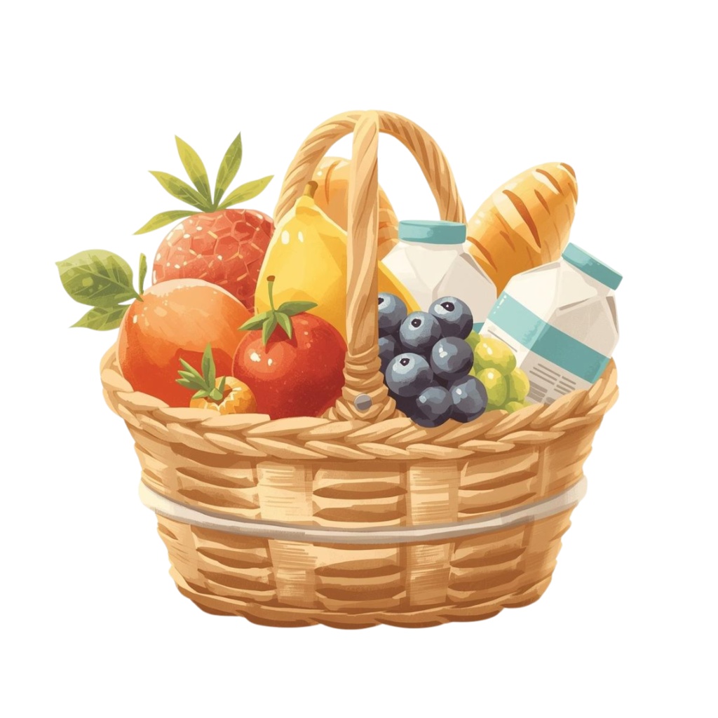 猫の1日 小物〜パステル絵本風クリップアート10点セット|PNG背景透過