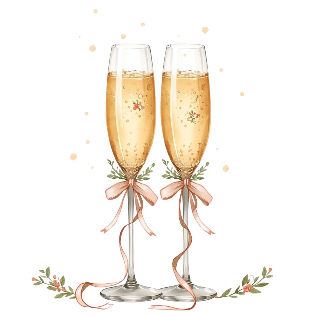 猫の結婚式 小物〜パステル絵本風クリップアート10点セット|PNG背景透過