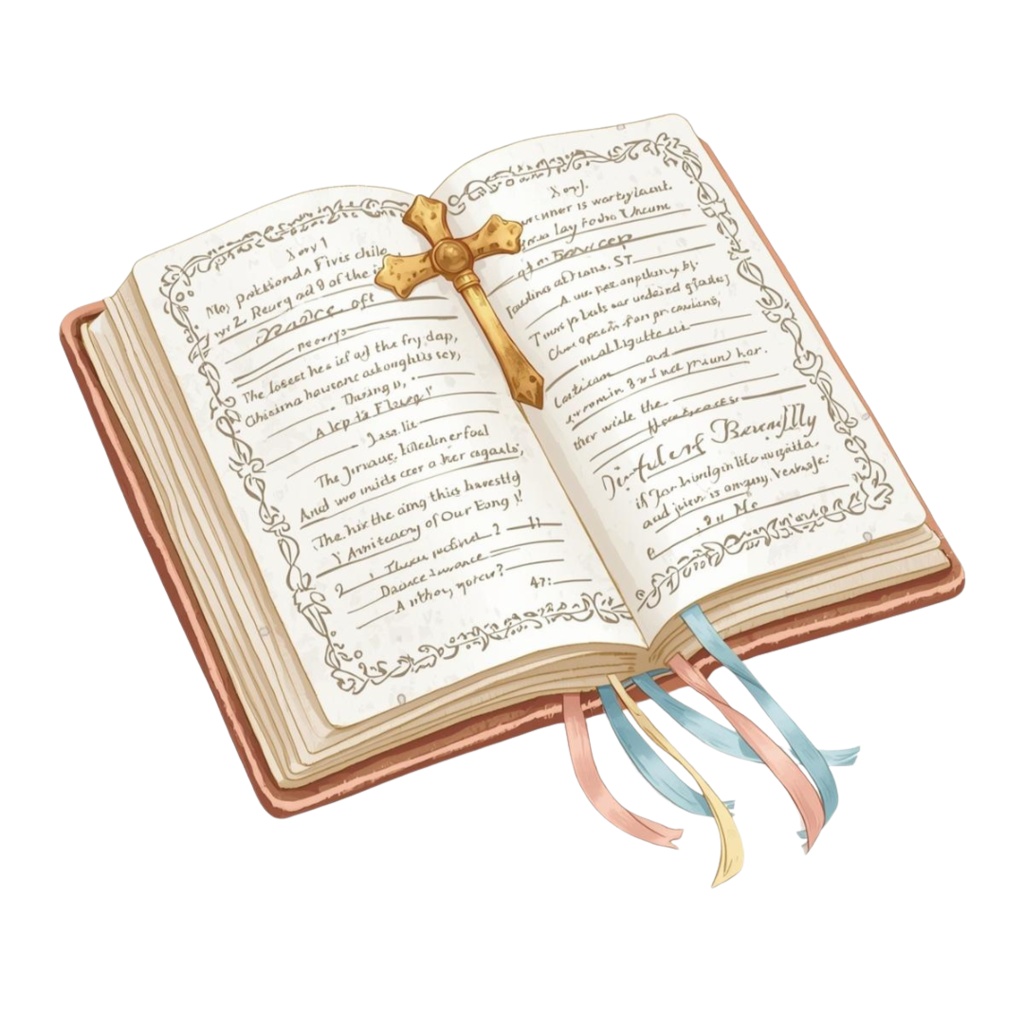 猫の結婚式 小物〜パステル絵本風クリップアート10点セット|PNG背景透過