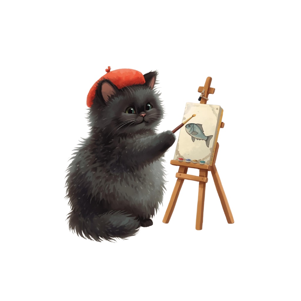 猫のスケジュールA 〜パステル絵本風クリップアート14点セット|PNG背景透過