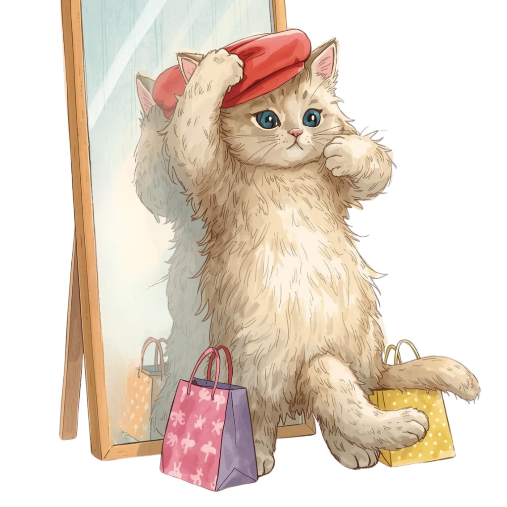 猫のスケジュールA 〜パステル絵本風クリップアート14点セット|PNG背景透過