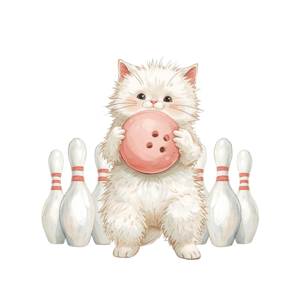 猫のスケジュールA 〜パステル絵本風クリップアート14点セット|PNG背景透過