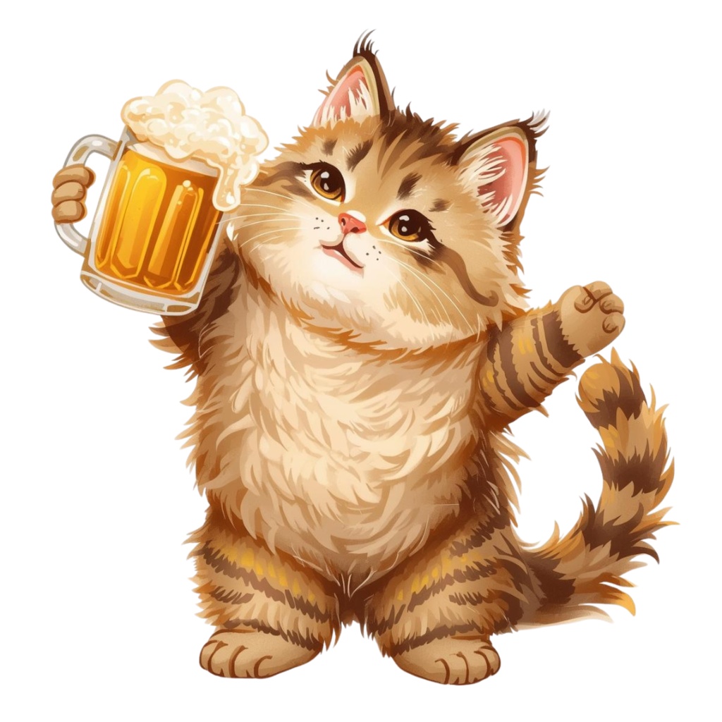 猫のスケジュールA 〜パステル絵本風クリップアート14点セット|PNG背景透過