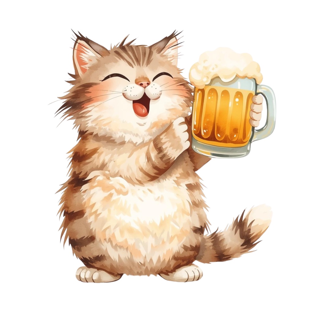 猫のスケジュールB〜パステル絵本風クリップアート14点セット|PNG背景透過