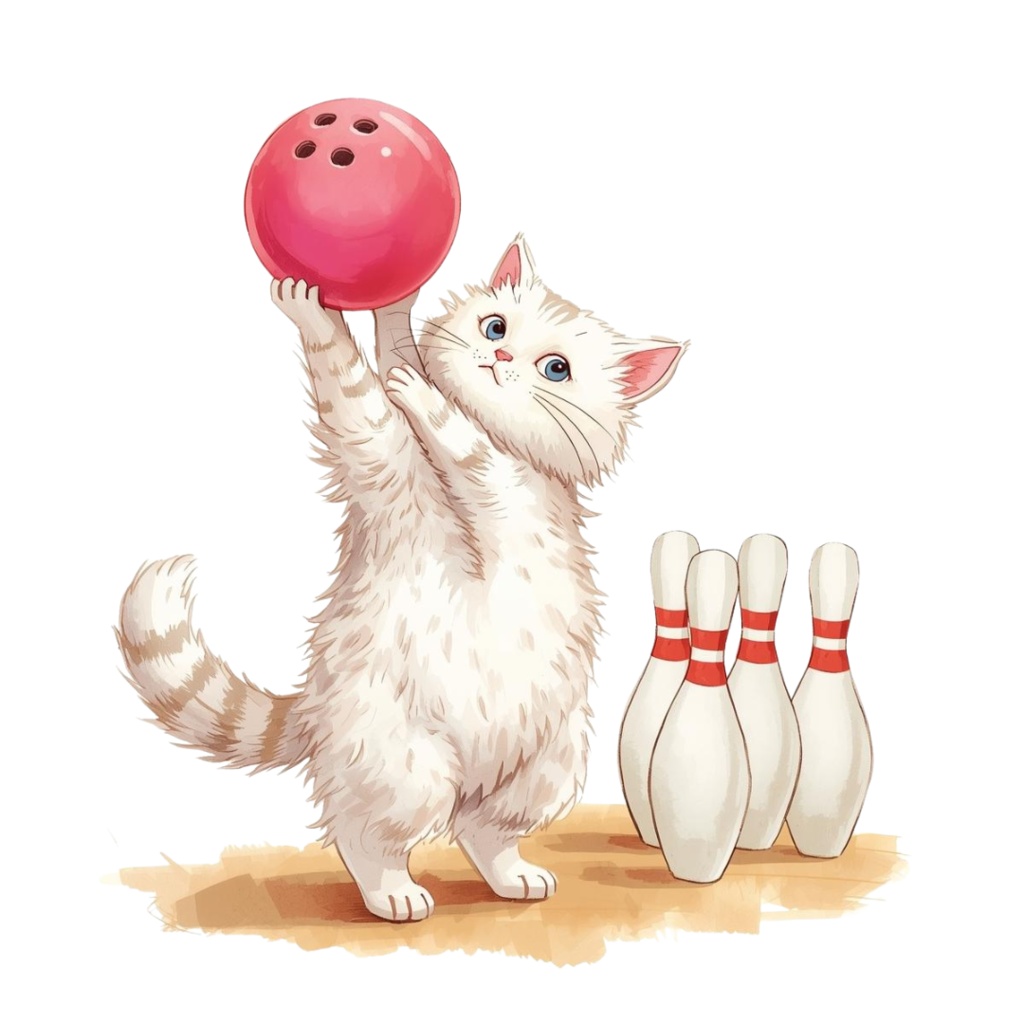 猫のスケジュールB〜パステル絵本風クリップアート14点セット|PNG背景透過