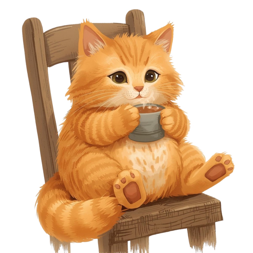 猫のスケジュールB〜パステル絵本風クリップアート14点セット|PNG背景透過