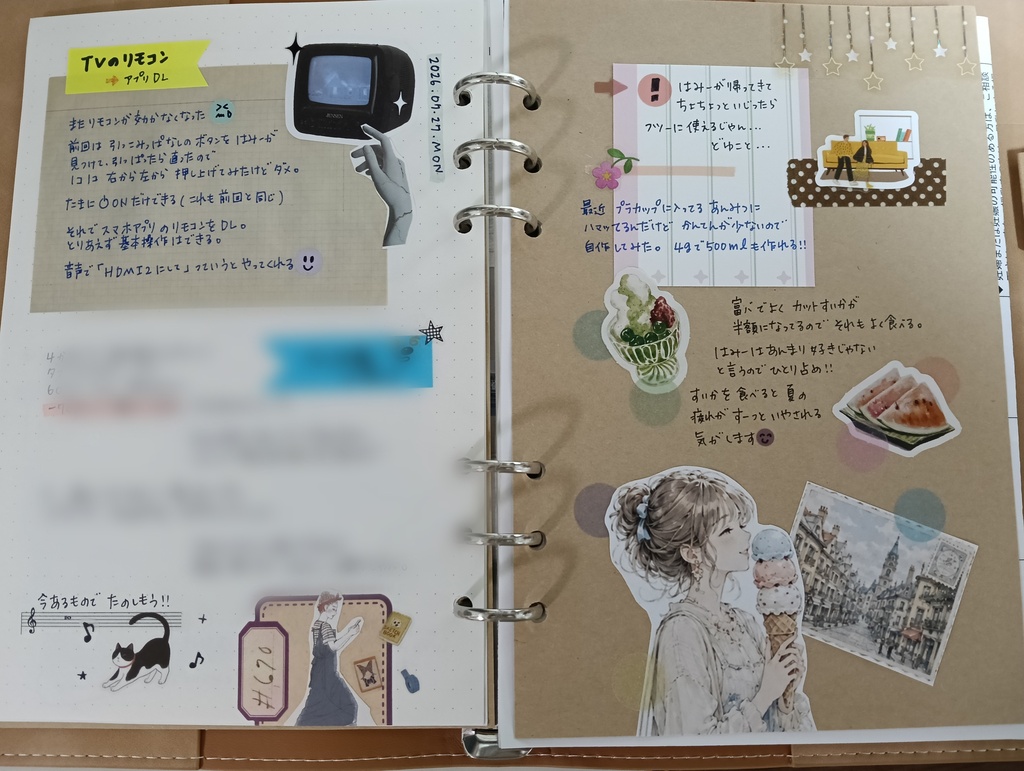 \フルーツフェスタ/デザインペーパー*素材シート コラージュ イラスト 手帳 日記 ラッピング 果物 いちご ブルーベリー リボン フラワー ジャンクジャーナル ジャーナリング スクラップ おすそ分け