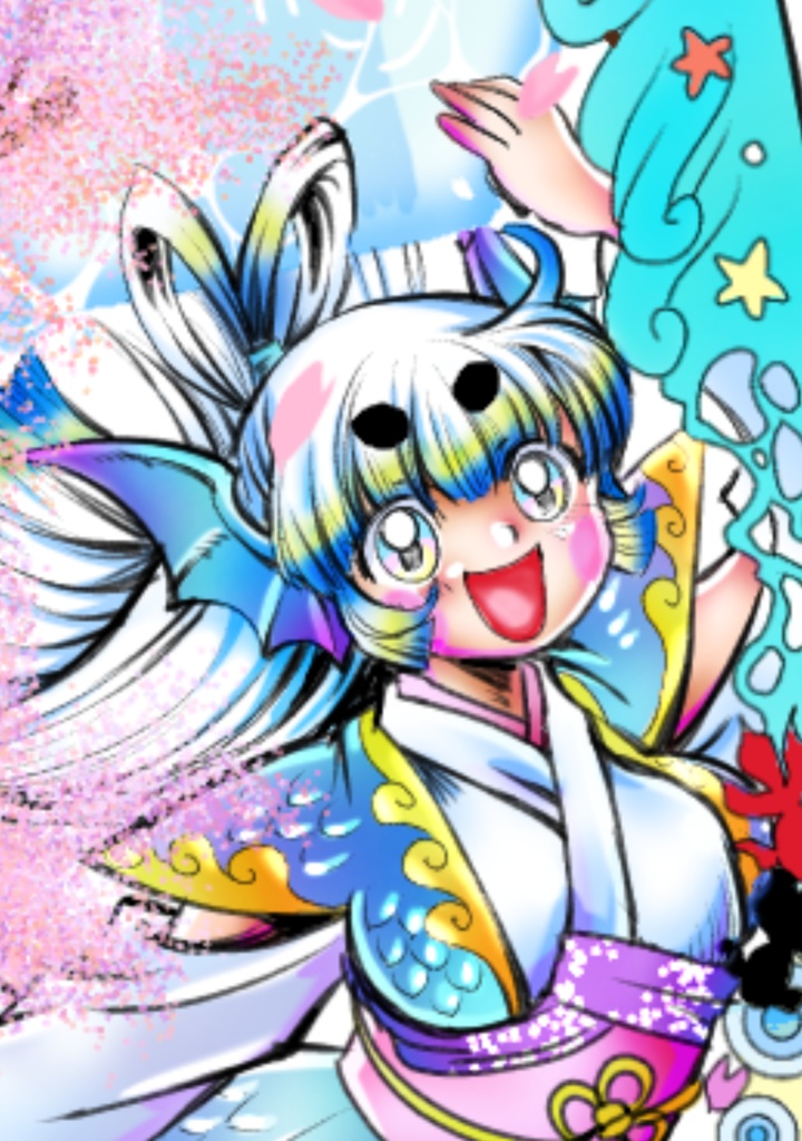 サーフボード型アクリルキーホルダー春 ゆうらん