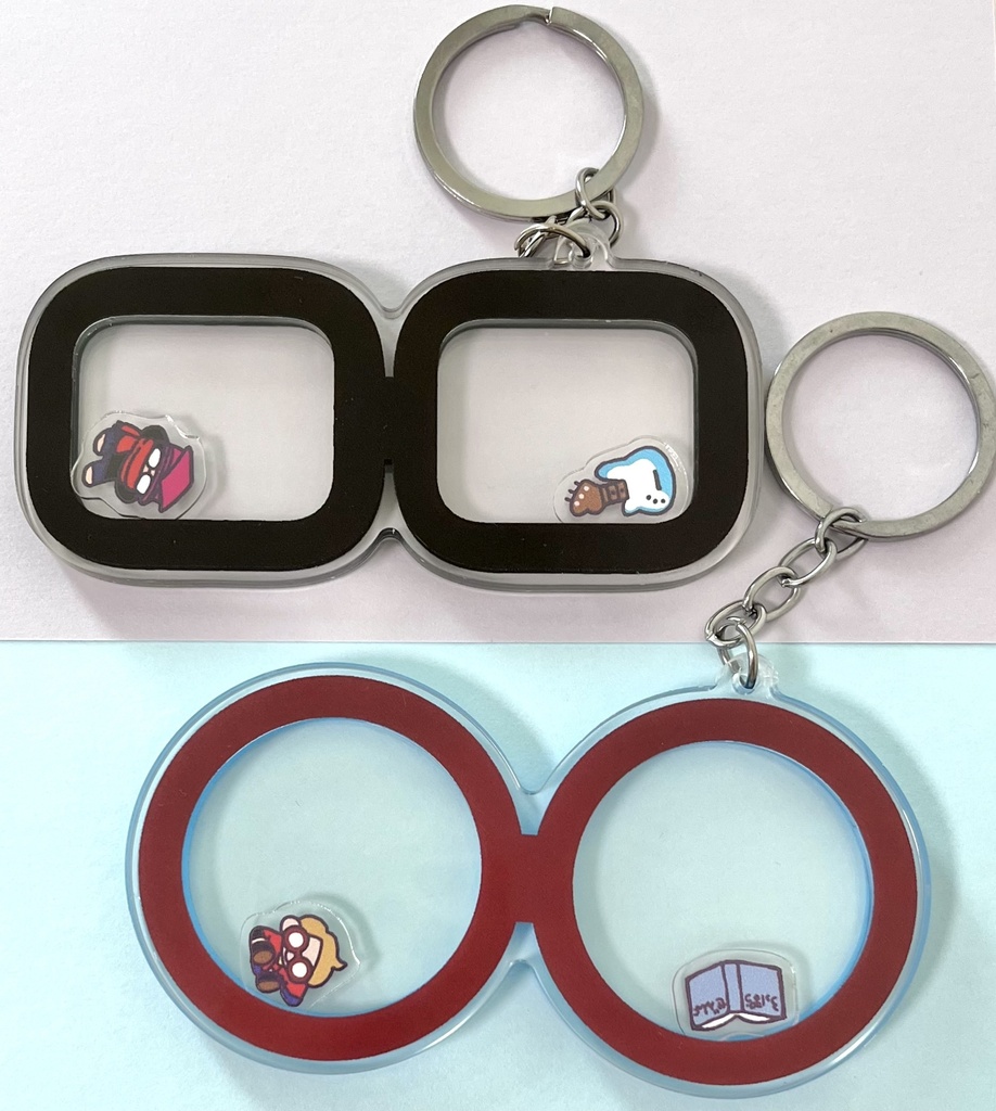 シャカシャカメガネアクキー