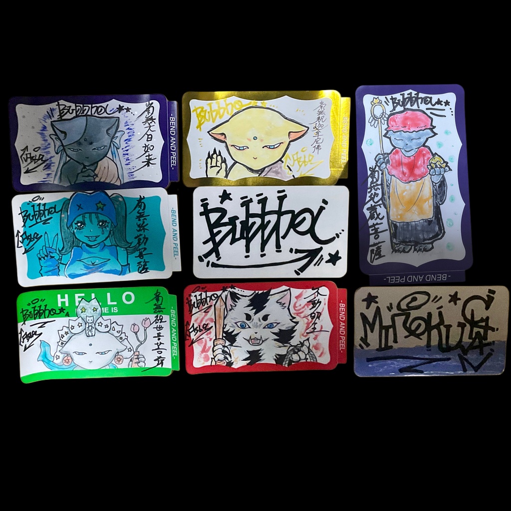 猫仏像ブランクステッカーパック おまけ付き