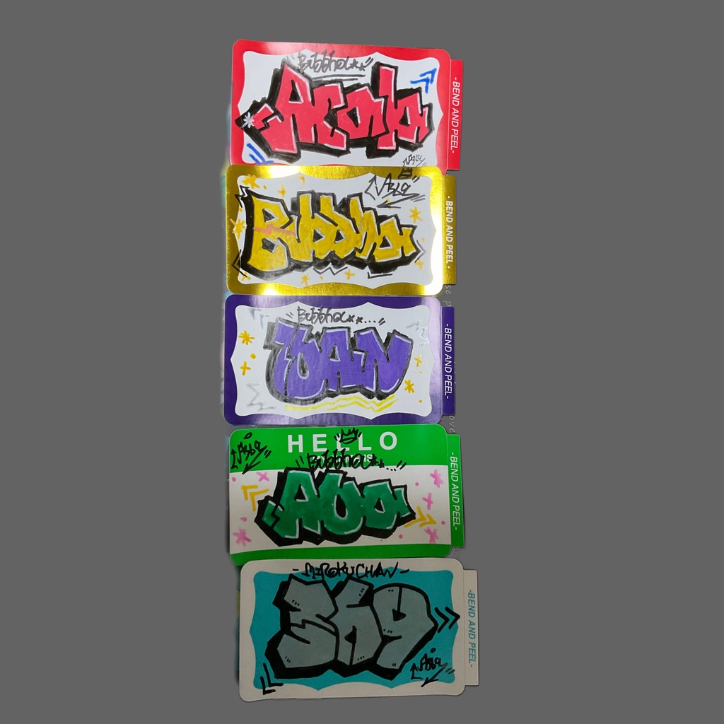 ブランクステッカー 5枚