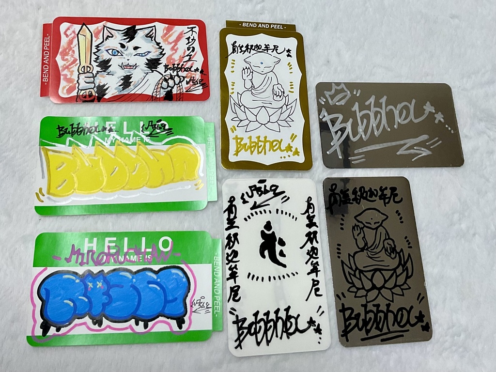 ブランクステッカー あちゃらちゃん入り7枚セット