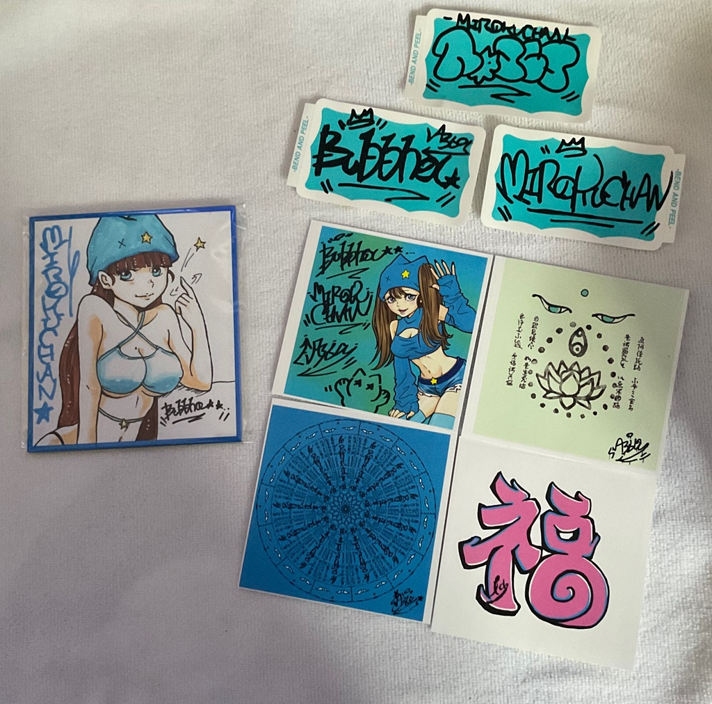 みろくちゃんミニ色紙＆ステッカーセット
