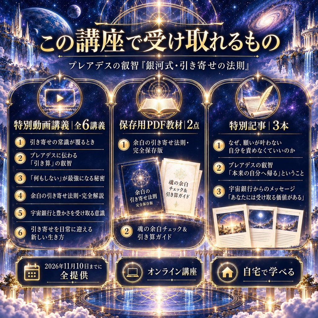 プレアデスの叡智『銀河式・引き寄せの法則』 〜「何もしない」が、実は最強だった〜