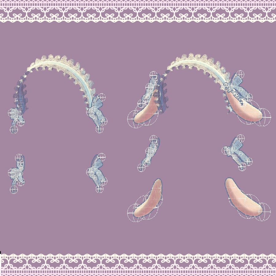 ヘッドドレスセット 6色