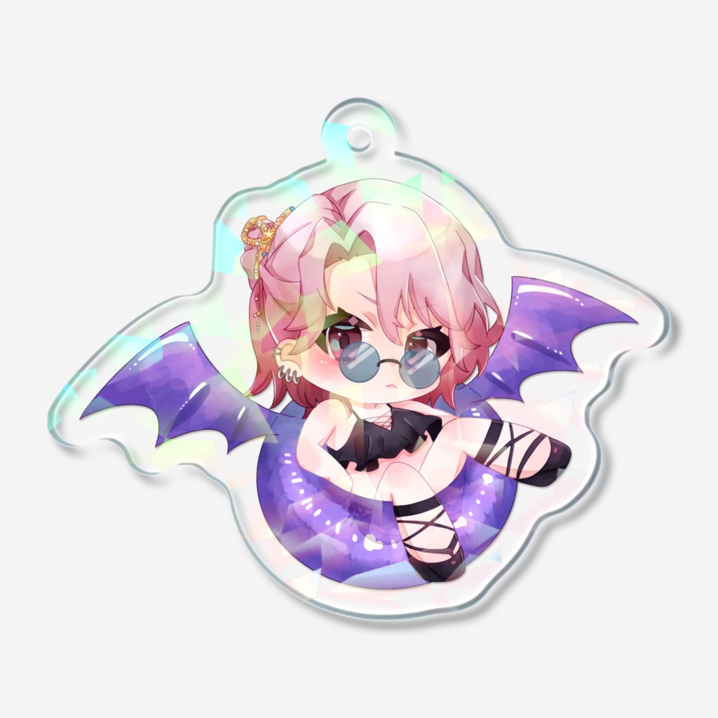 キラキラぱーぷるアクキー