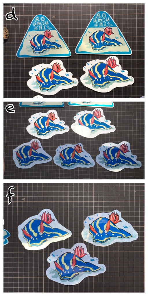 【訳あり】アオウミウシ・ウミウシカクレエビステッカーセット