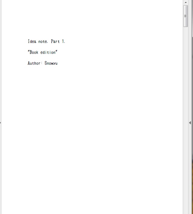 idea note part one