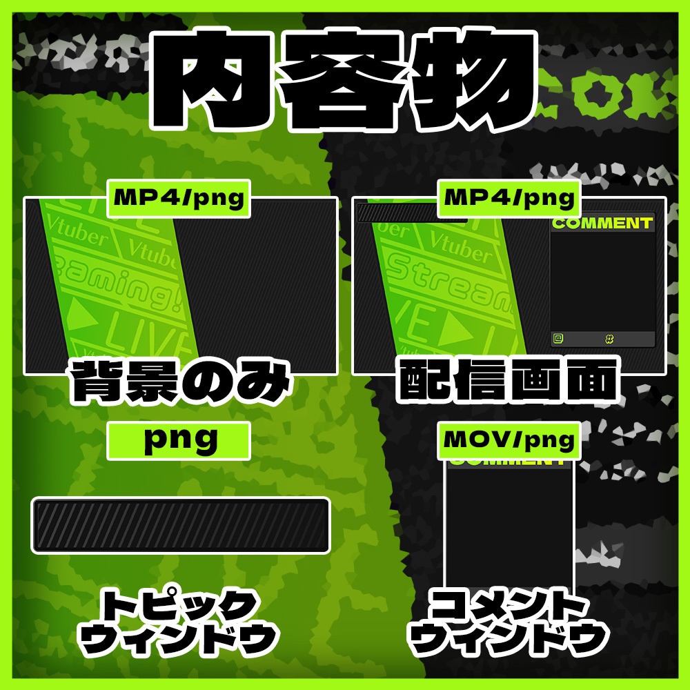 動く!! サイバー風配信画面