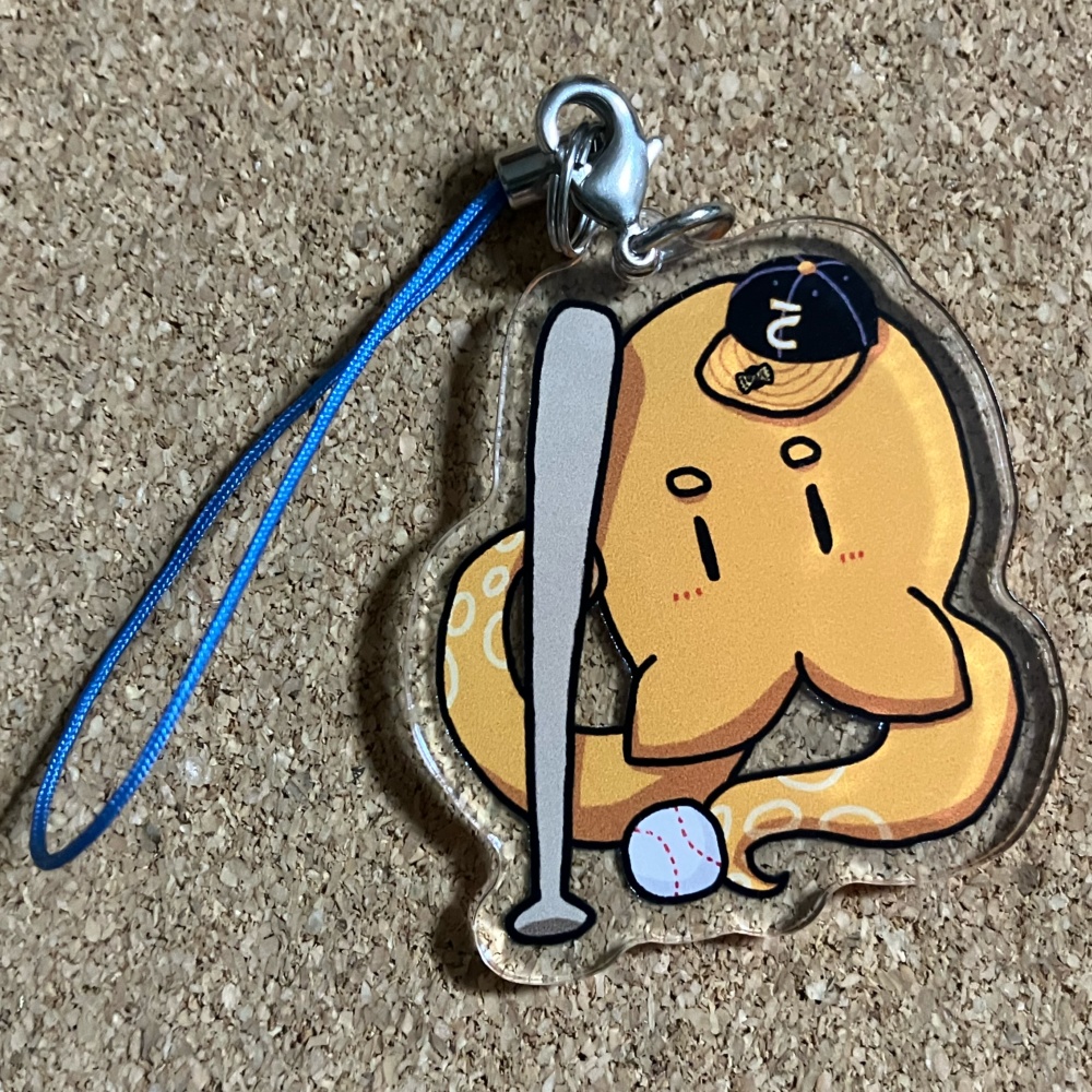 オレンジタコアクリルストラップ