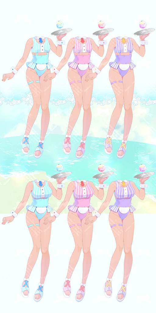 ダイナー風水着衣装素材