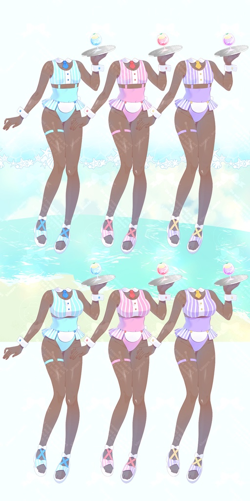 ダイナー風水着衣装素材