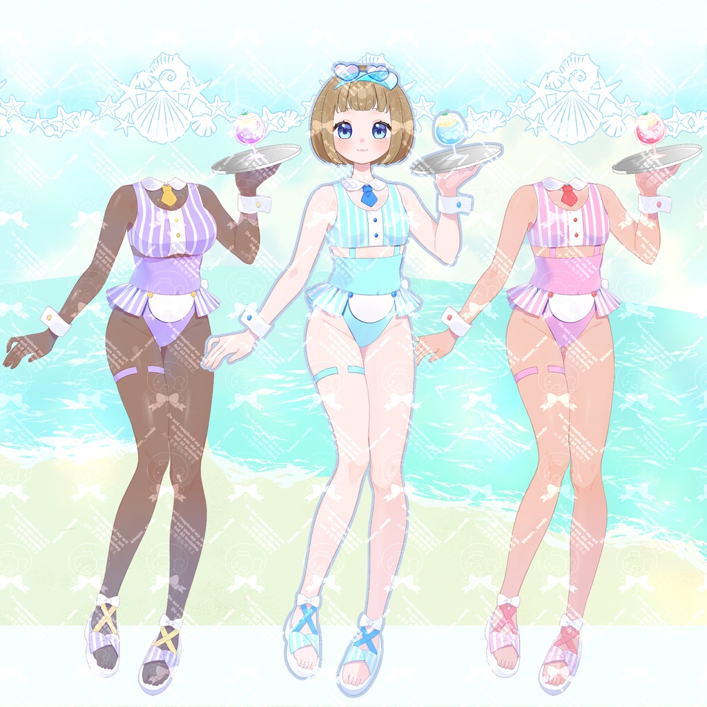 ダイナー風水着衣装素材
