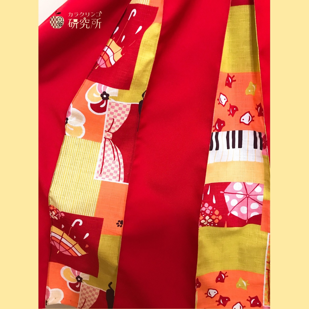 大正浪漫ジャンパースカート(赤色-少女漫画ポップ-)