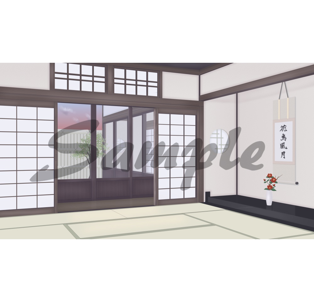 【背景イラスト】和室(差分有)