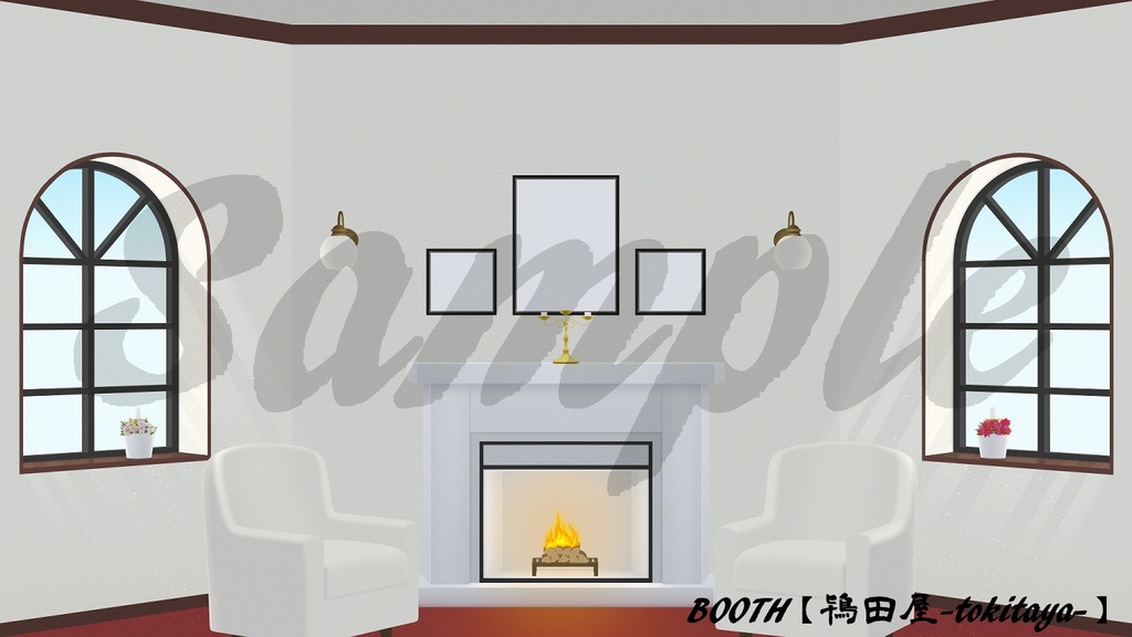 【背景イラスト】洋室(時間差分有り)