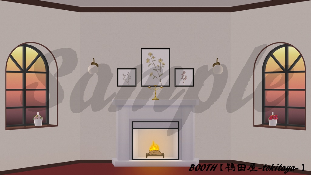 【背景イラスト】洋室(時間差分有り)