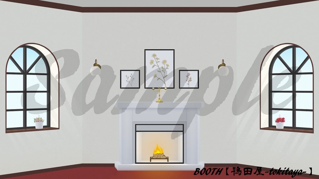 【背景イラスト】洋室(時間差分有り)