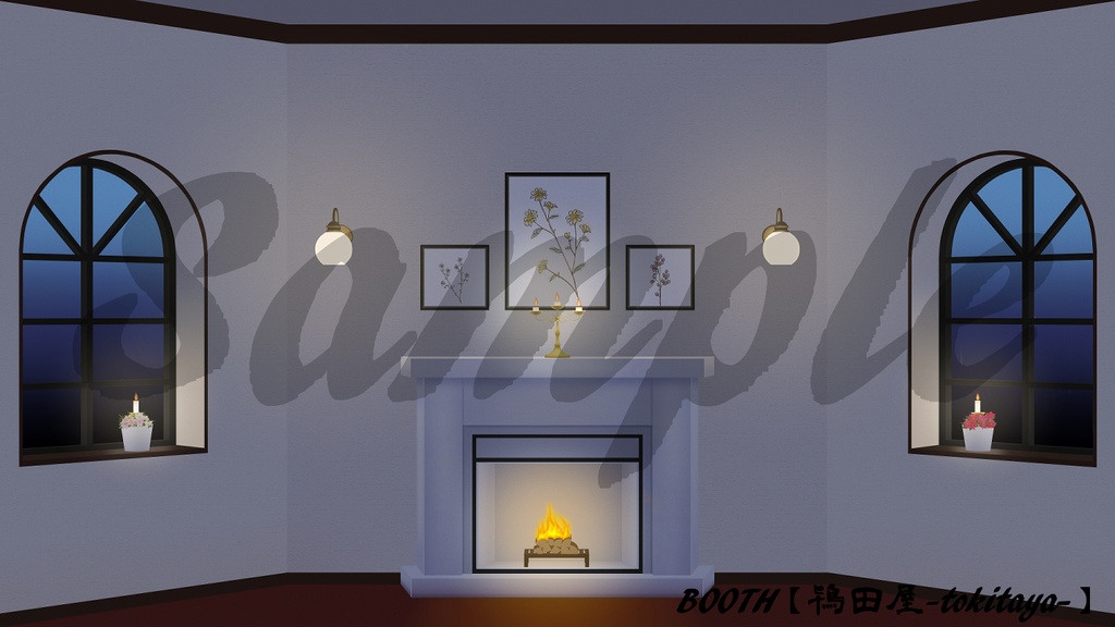 【背景イラスト】洋室(時間差分有り)