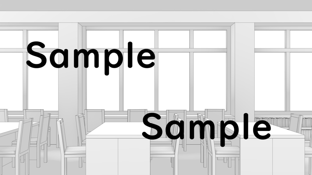 【背景素材】図書館