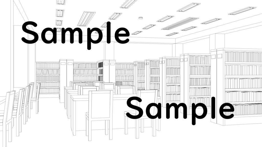 【背景素材】図書館
