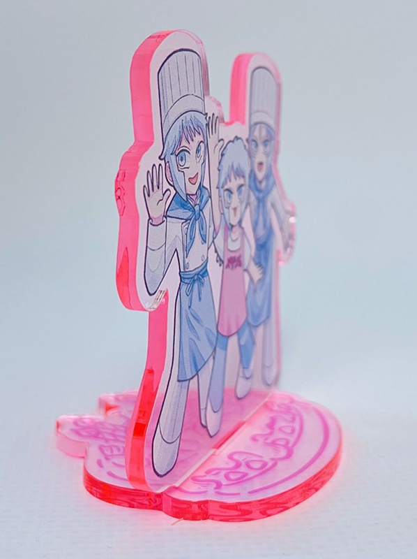 パティシエクダリ3兄弟のアクスタ(トリプルスイーツ)7cm蛍光ピンク