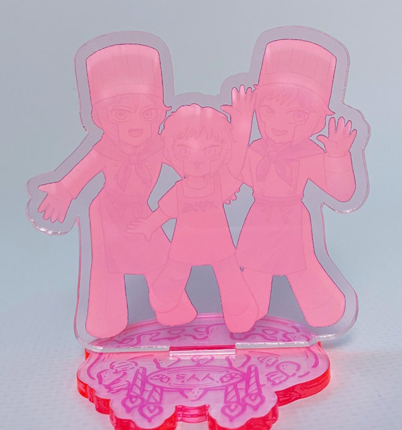 パティシエクダリ3兄弟のアクスタ(トリプルスイーツ)7cm蛍光ピンク