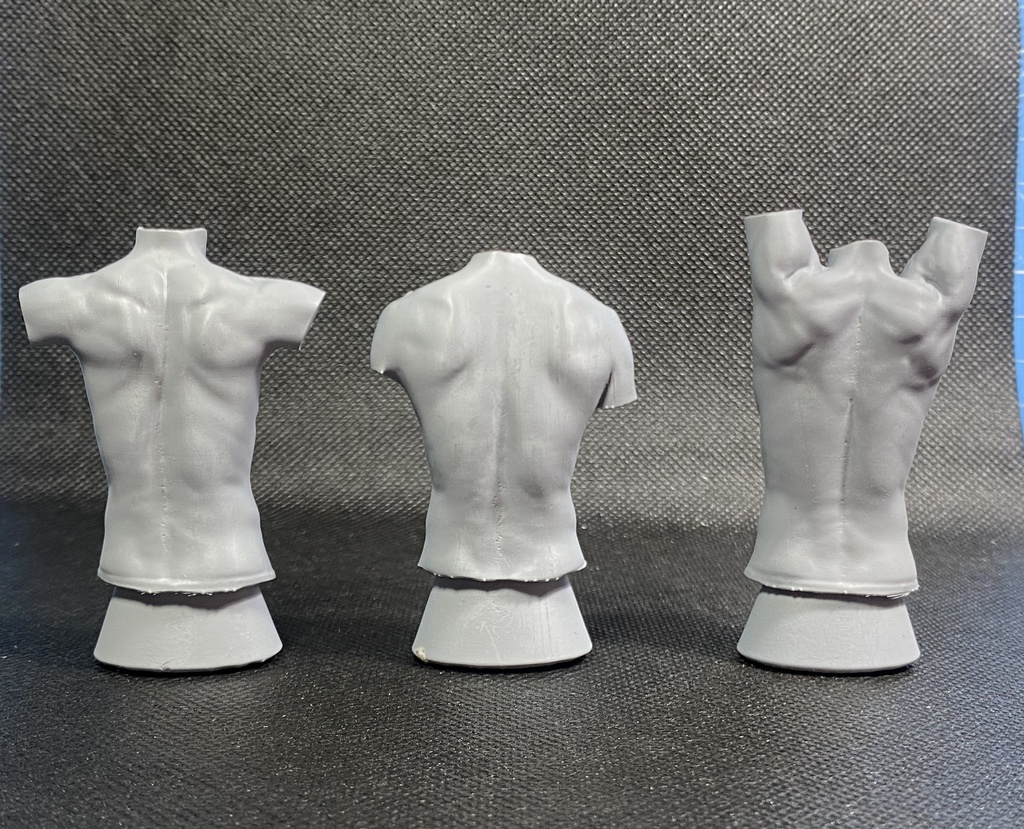 3Dスキャンデッサンフィギュア上半身 3種セット