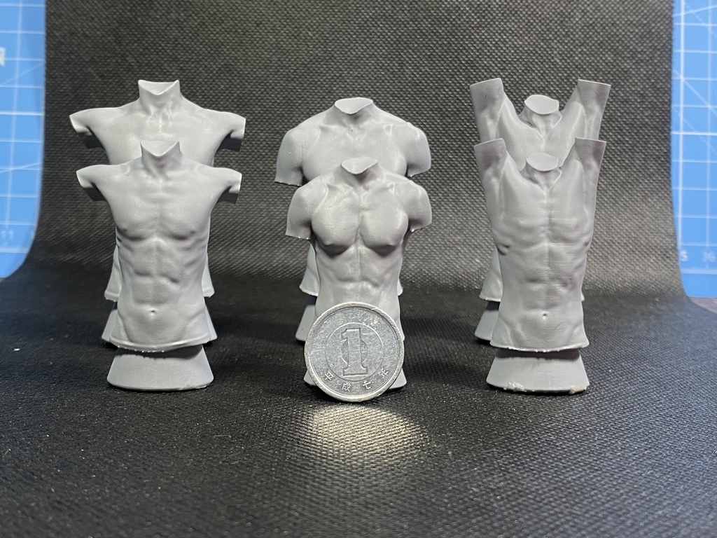 3Dスキャンデッサンフィギュア上半身 3種セット
