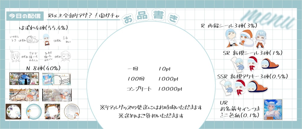 2025年12月闇ガチャ景品発送用