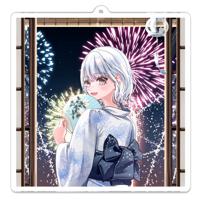 浴衣アクリルキーホルダー
