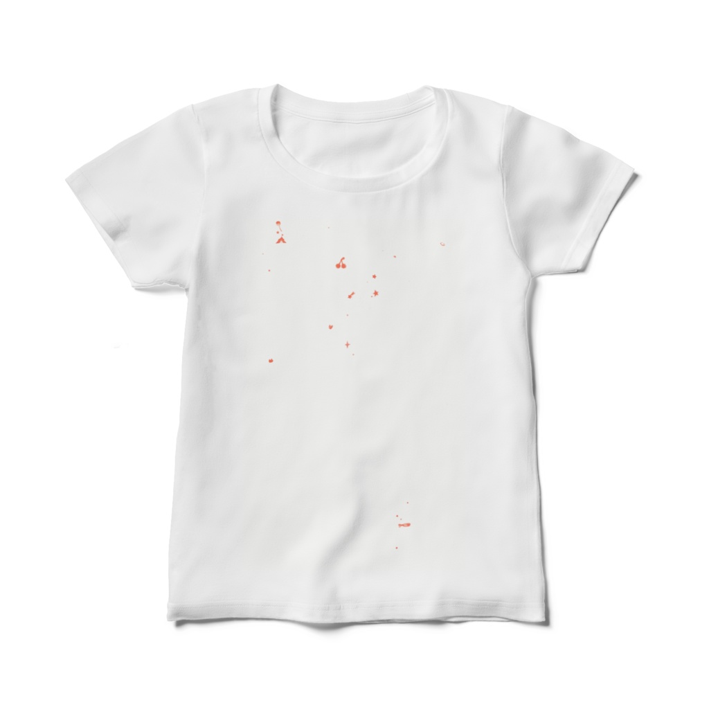 トマトソース食べこぼしちゃった！Tシャツ(レディース)