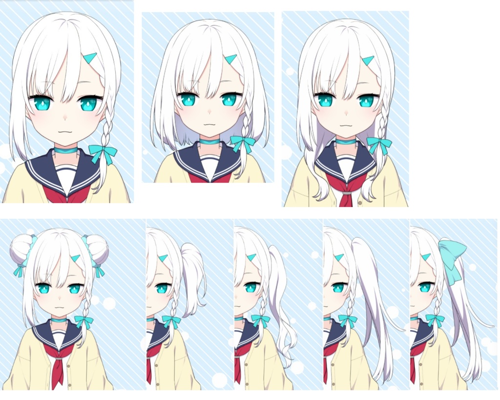 【汎用モデル】制服少女【VTubeStudio専用】