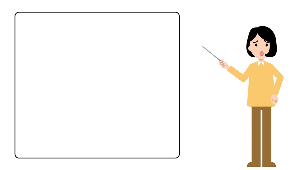 シンプル女性 解説する動画全身バージョン3点セット 黒板・白背景・グリーンバック