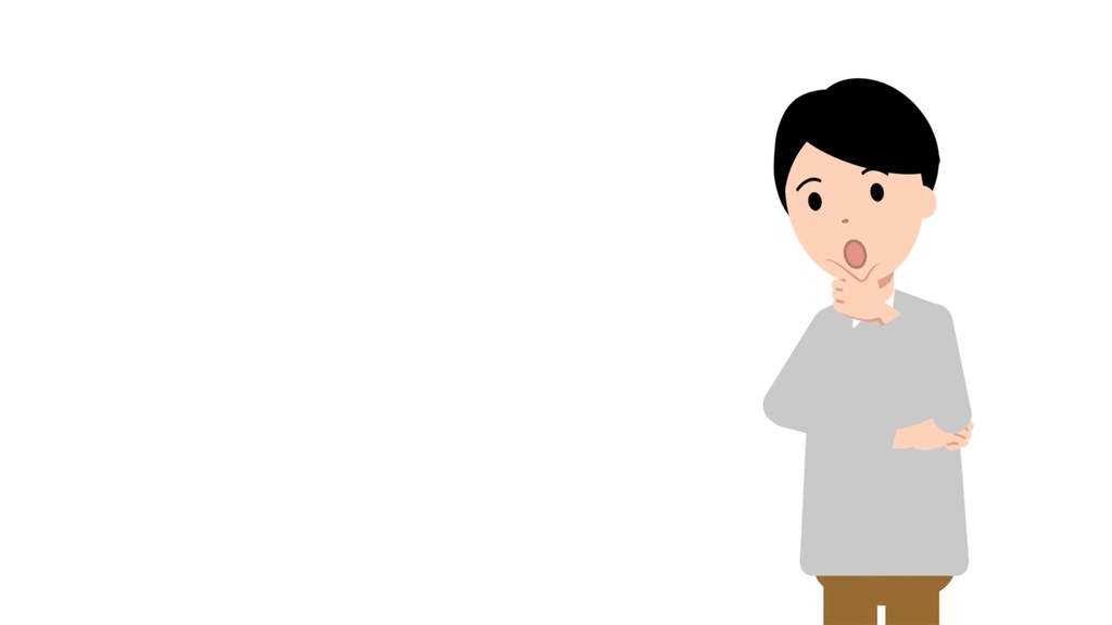 シンプル男性 悩み→解決→説明の動画3点セット