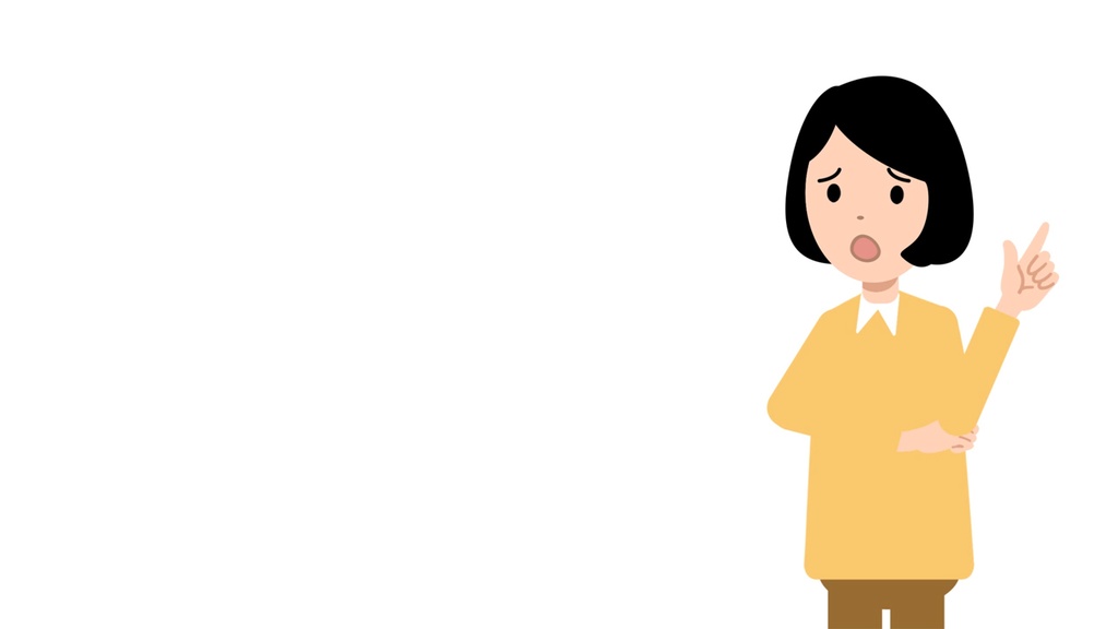 シンプル女性 悩み→解決→説明の動画3点セット