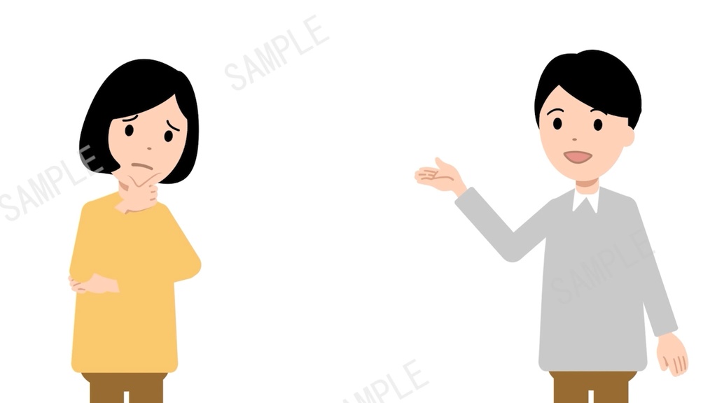 二人で会話する口パクアニメーション動画 悩み解決編