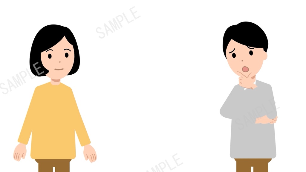 二人で会話する口パクアニメーション動画 悩み解決編